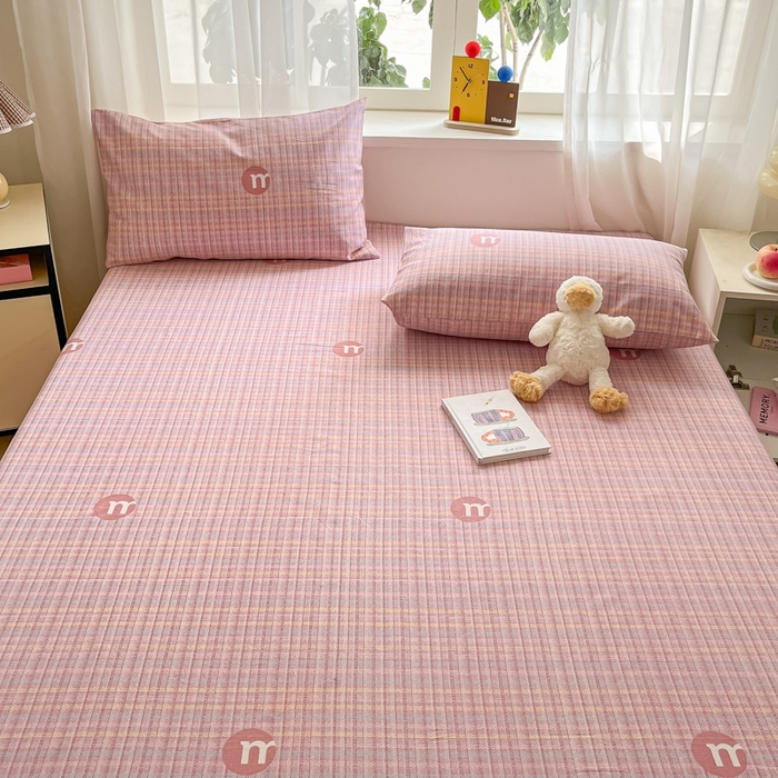 91家纺网 家纺一手货源 找家纺 莱通2025新款原棉老粗布床单 格境