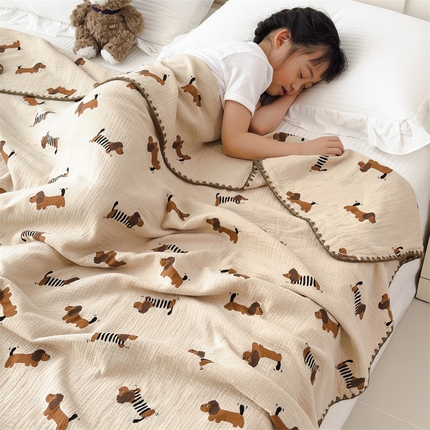 91家纺网 家纺一手货源 找家纺 （总）五月家纺 2025新款A类全棉双层纱布毯夏被毯盖毯双层纱浴巾毯