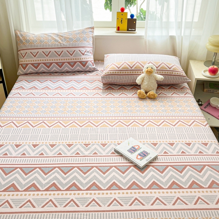 91家纺网 家纺一手货源 找家纺 莱通2025新款原棉老粗布床单 梦曼迪