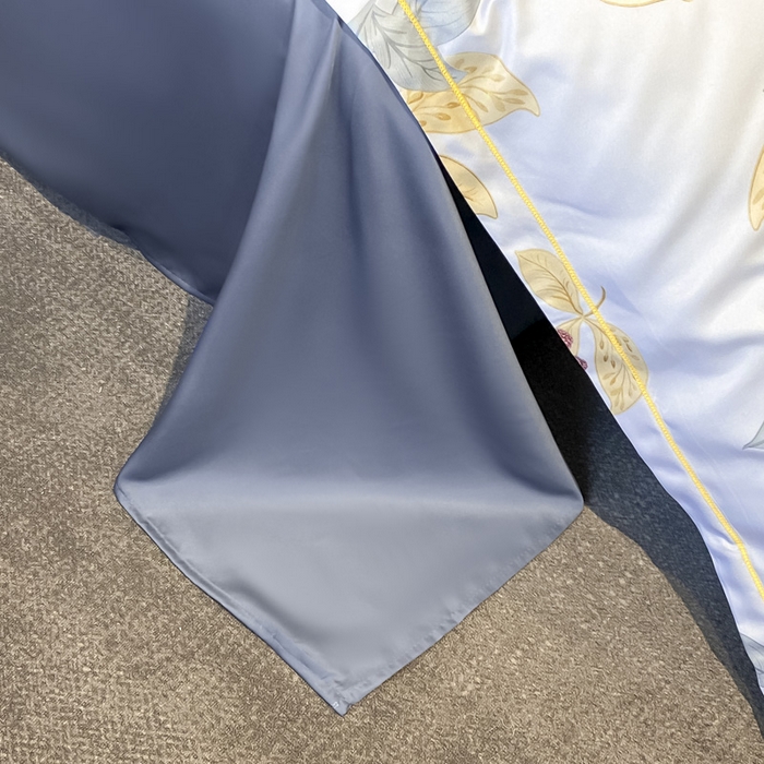 91家纺网 家纺一手货源 找家纺 绘萱2025爆款直播印花水洗天丝夏被四件套凉感水洗真丝冰丝夏凉被空调被春华秋实