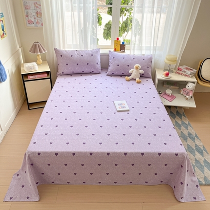 莱通2025新款原棉老粗布床单 心雅梦