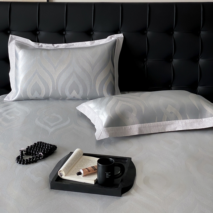 91家纺网 家纺一手货源 找家纺 由有家居 2025新款A类轻奢高精密7A抗菌色织可水洗冰丝床笠款凉席三件套 风尚