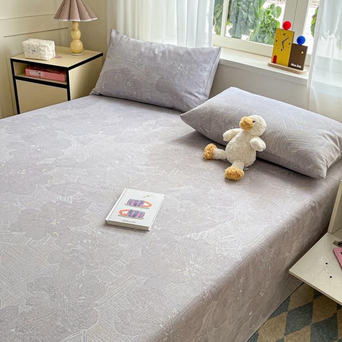 91家纺网 家纺一手货源 找家纺 莱通2025新款原棉老粗布床单 卿卿佳人