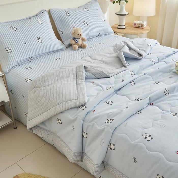 91家纺网 家纺一手货源 找家纺 子由家居 2025新款纯棉新疆棉花被被子被子 棉花被-熊猫乐园