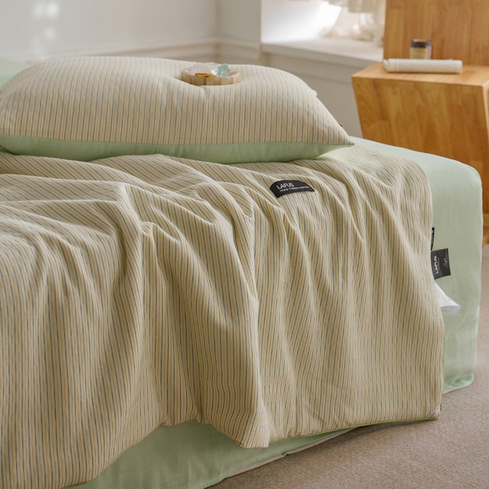 91家纺网 家纺一手货源 找家纺 2025新款原创侘寂系列全棉夏被-夏被四件套 森系薄荷