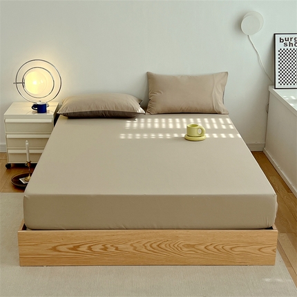 91家纺网 家纺一手货源 找家纺 （总）798家纺 2025新款全棉13070纯色双拼系列单床笠