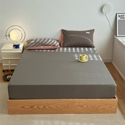 91家纺网 家纺一手货源 找家纺 （总）798家纺 2025新款全棉13070纯色双拼系列单床笠