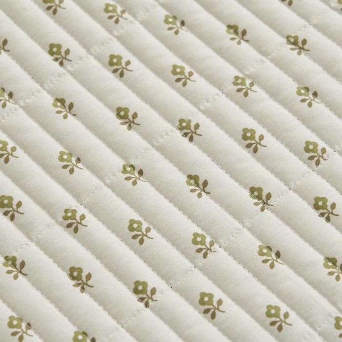 91家纺网 家纺一手货源 找家纺 子由家居 2025新款纯棉印花夹棉床盖 纯棉床盖-朵朵花蕊