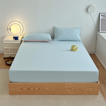 91家纺网 家纺一手货源 找家纺 （总）798家纺 2025新款全棉13070纯色双拼系列单床笠