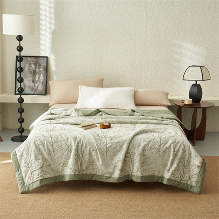 91家纺网 家纺一手货源 找家纺 （总）恒爱家纺 2025新款A类全棉双层纱提花夏被子被芯