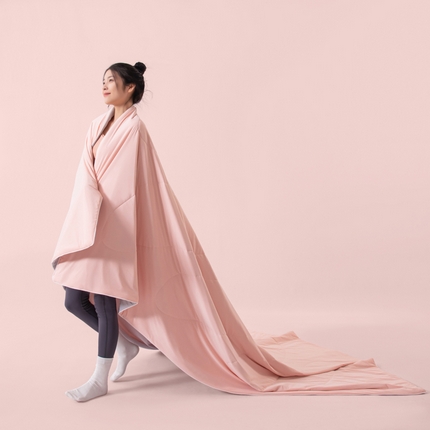 栩裕纺织2025新款锦纶凉感雪糕夏被夏凉被空调被 粉黛玉+高级灰