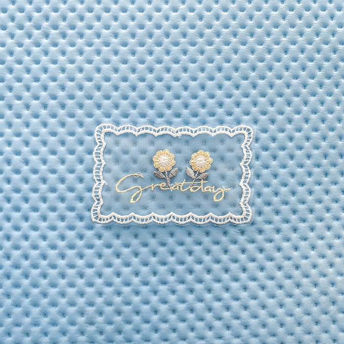 91家纺网 家纺一手货源 找家纺 眠势力 2025新款华夫格花边床笠豆豆凉席款夏季凉感床垫保护套 （提供买家秀） 天空蓝