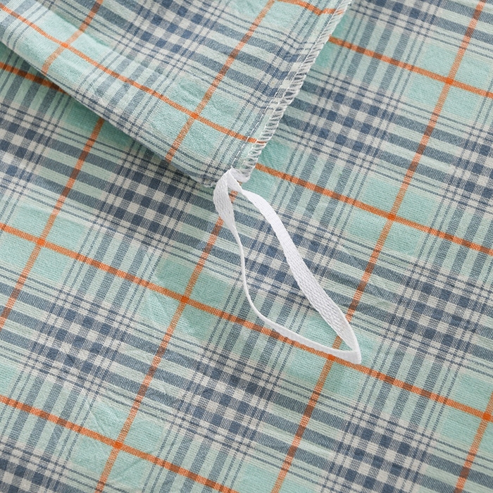 91家纺网 家纺一手货源 找家纺 润淳家居 2025新款A类全棉水洗棉四件套三件套 草原 绿