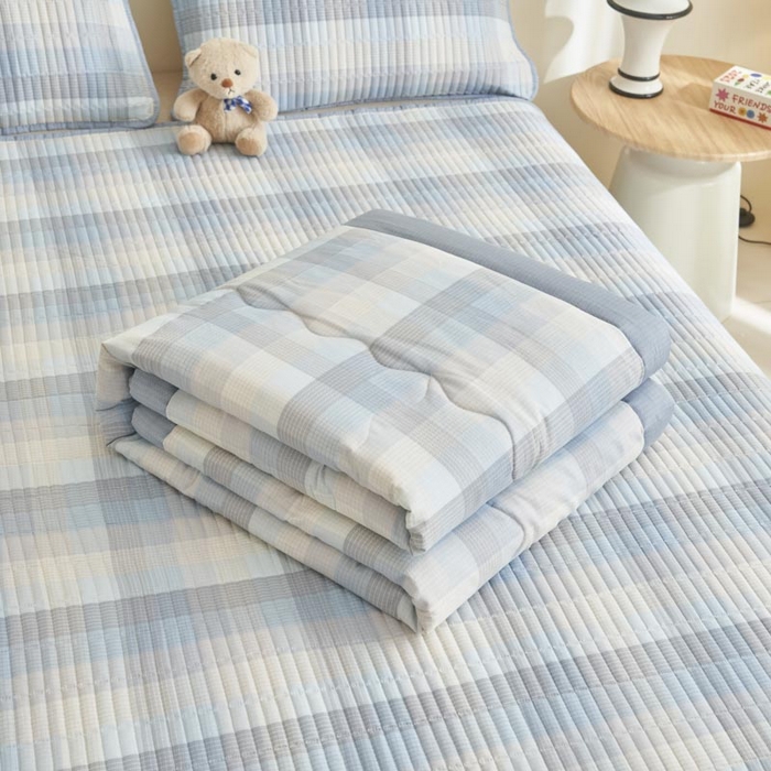 91家纺网 家纺一手货源 找家纺 子由家居 2025新款纯棉新疆棉花被被子被子 棉花被-经典格