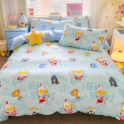 91家纺网 家纺一手货源 找家纺 （总）名兮家居 2025新款正版授权经典奥特曼全棉四件套【含防伪标】