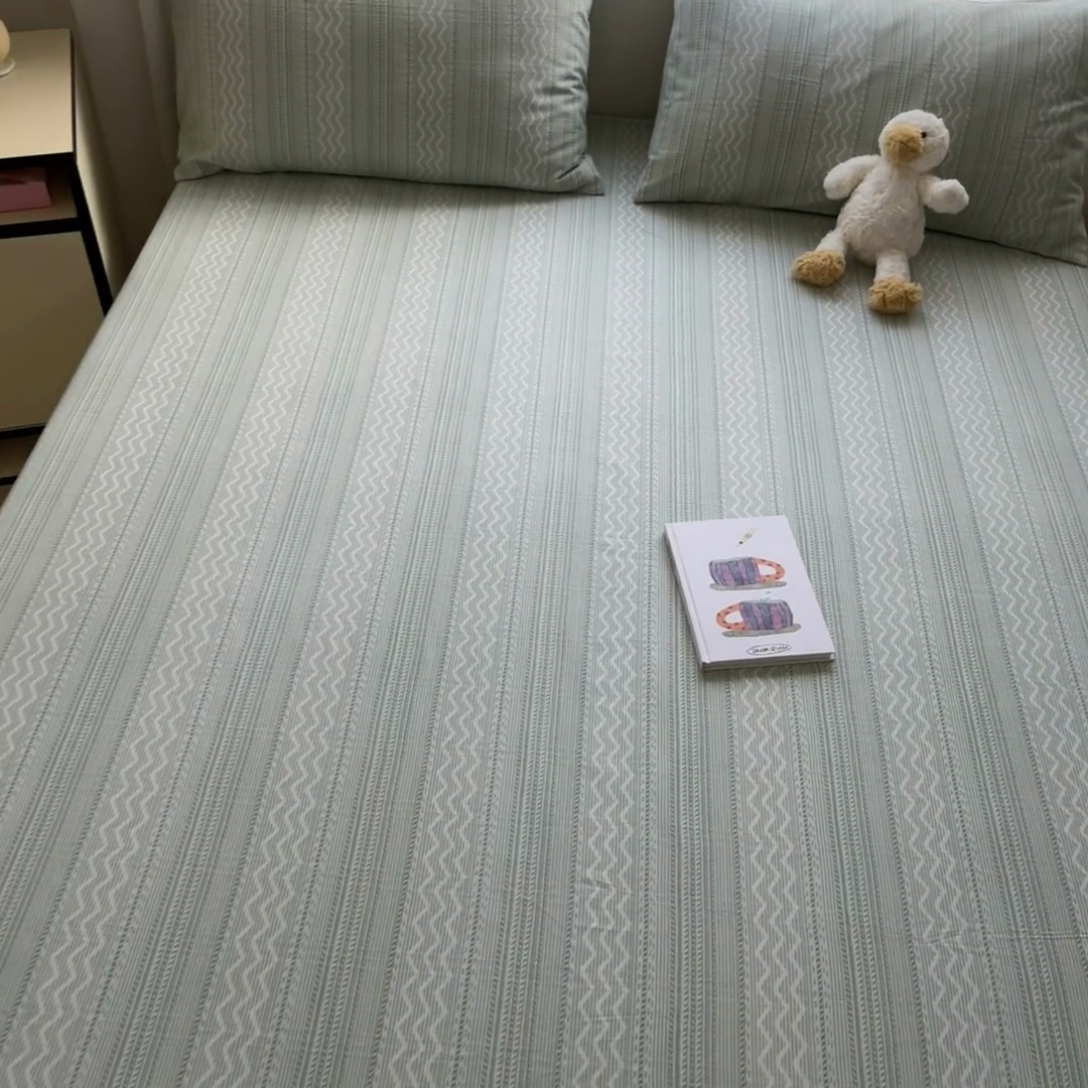 91家纺网 家纺一手货源 找家纺 莱通2025新款原棉老粗布床单 优雅瞬间