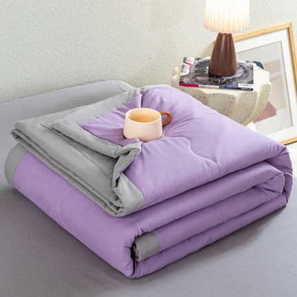 91家纺网 家纺一手货源 找家纺 （总）慕木家纺 2025新款A类水洗棉无印风纯色新疆棉花夏被空调被（抽空压缩可供跨境）