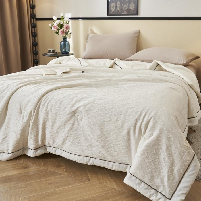 91家纺网 家纺一手货源 找家纺 （总）子由家居 2025新款水洗浮雕大豆被被子被芯