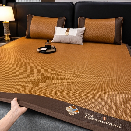 81号家纺 2025新款古藤席三件套凉席三件套 古藤席-冰爽咖