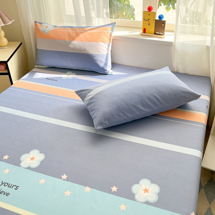 91家纺网 家纺一手货源 找家纺 莱通2025新款原棉老粗布床单 时尚花都