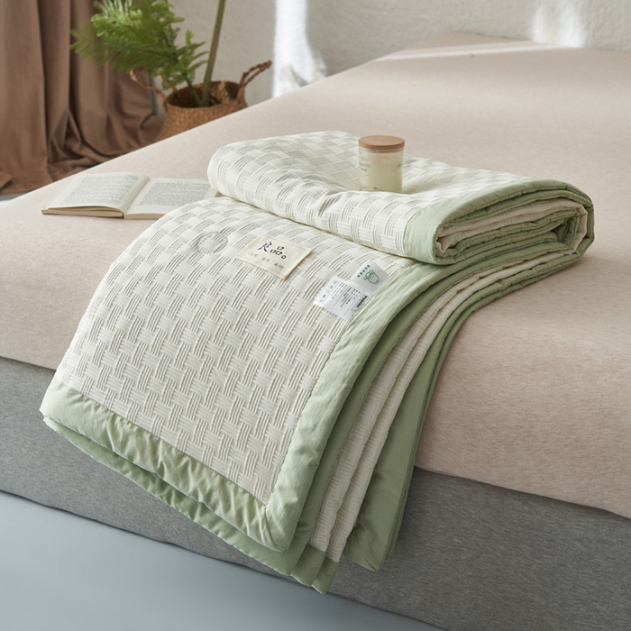 91家纺网 家纺一手货源 找家纺 子由家居 2025新款良品格大豆纤维夏被被子被芯 良品格-果绿