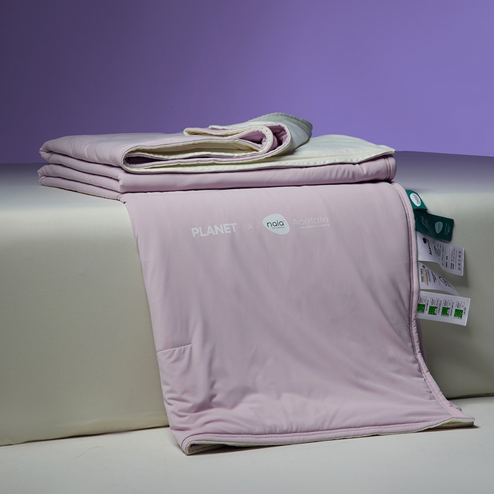 91家纺网 家纺一手货源 找家纺 莱福仕家纺 2025新款酣睡星球双面凉感夏被被子被芯 凉感夏被-雾凇紫粉