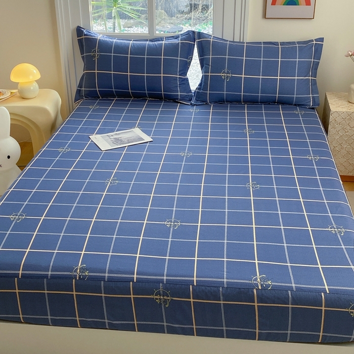 91家纺网 家纺一手货源 找家纺 凌云2025新款13372A类全棉床笠    似水流年