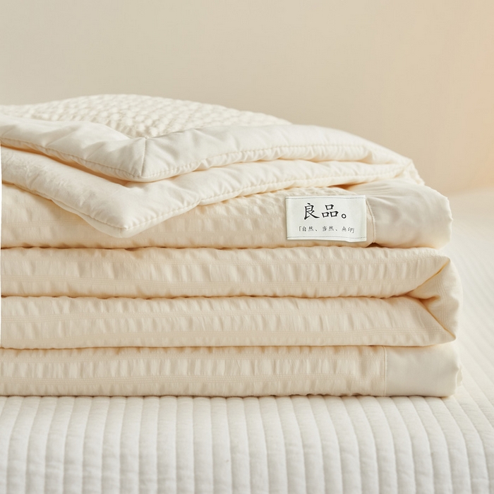 91家纺网 家纺一手货源 找家纺 （总）子由家居 2025新款水洗棉泡泡格大豆纤维夏被被子被芯