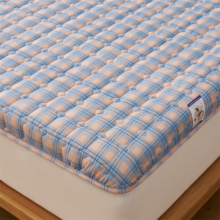 91家纺网 家纺一手货源 找家纺 艺博床垫 2025新款水洗棉棉花床垫成人款 简兮蓝