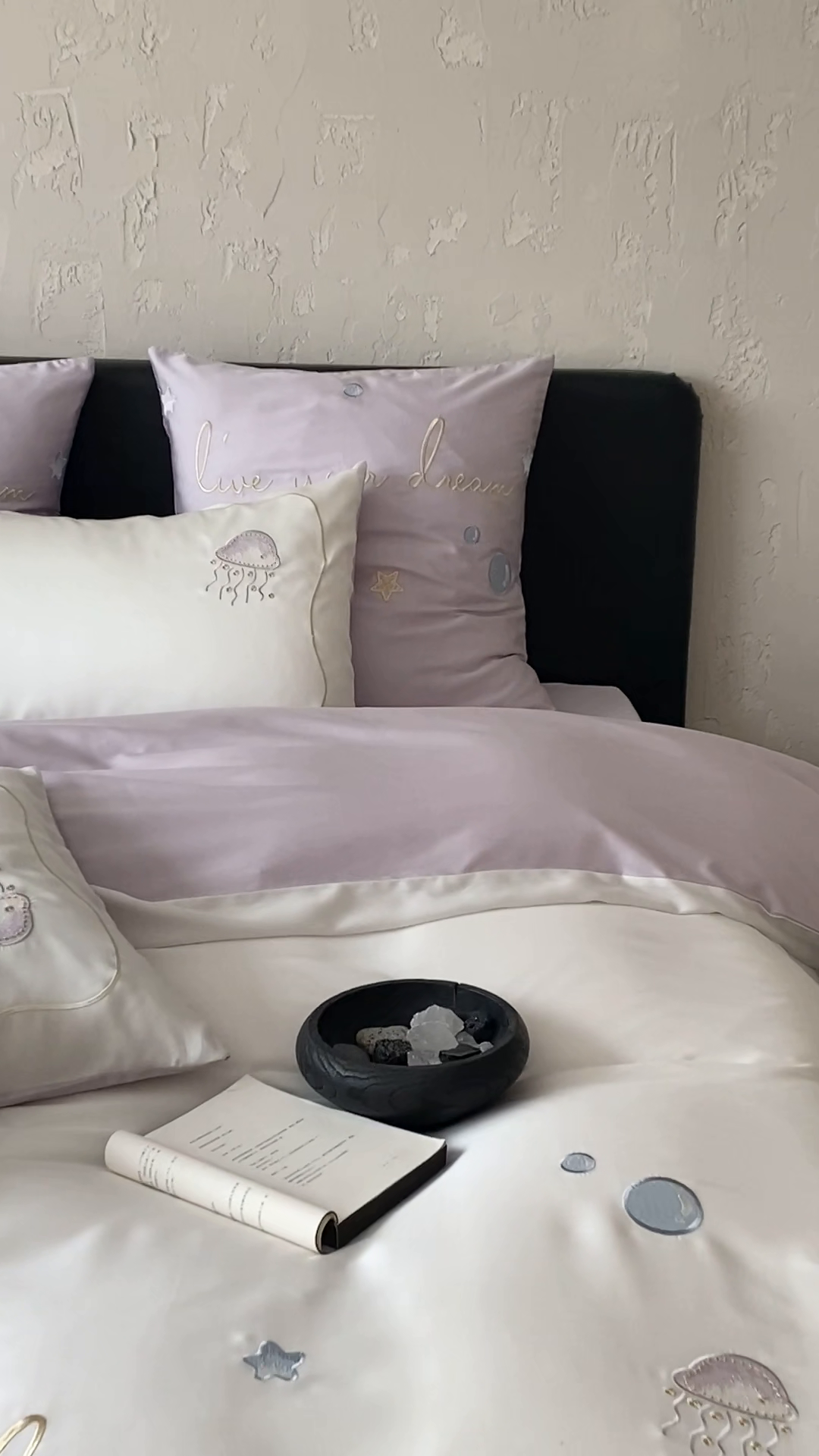 91家纺网 家纺一手货源 找家纺 （总）星野 2025新款超柔天丝棉精致刺绣四件套-梦幻海