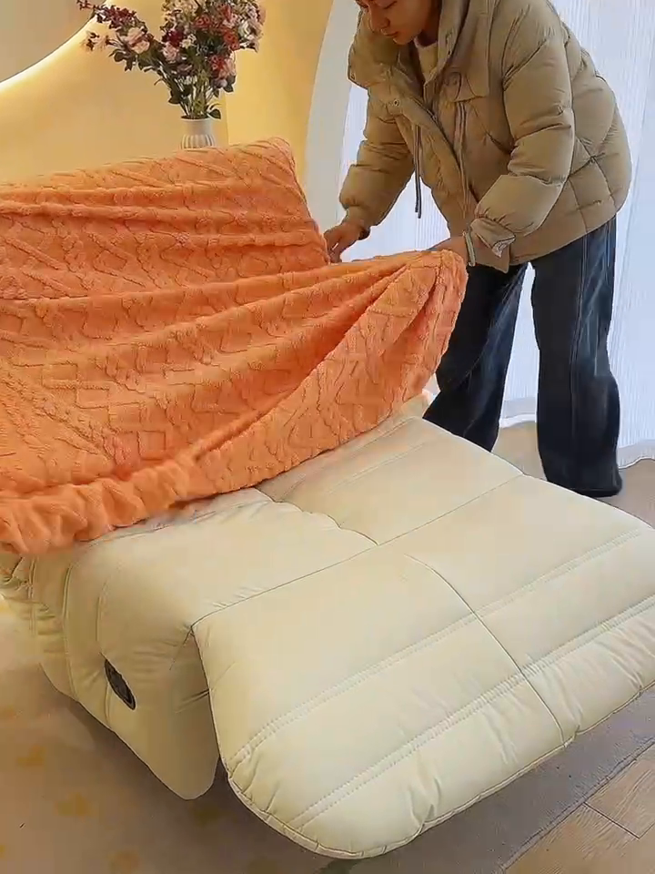 91家纺网 家纺一手货源 找家纺 （总）启博家纺 2025新款提花绒功能款毛毛虫沙发套