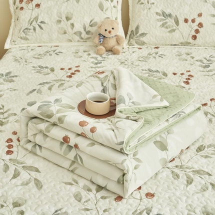 子由家居 2025新款凉感丝豆豆夏被四件套 凉感豆豆被-硕果累累