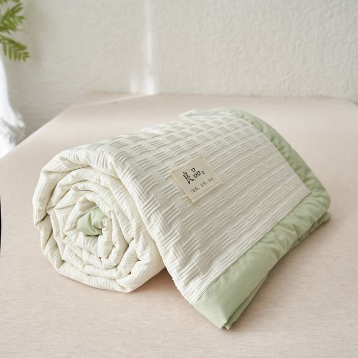 91家纺网 家纺一手货源 找家纺 子由家居 2025新款良品格大豆纤维夏被被子被芯 良品格-果绿