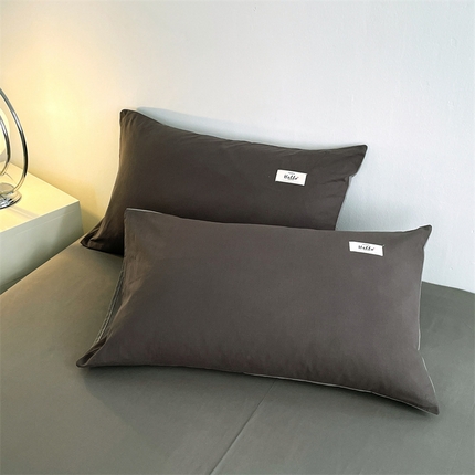 91家纺网 家纺一手货源 找家纺 （总）798家纺 2025新款全棉13070纯色双拼系列单枕套