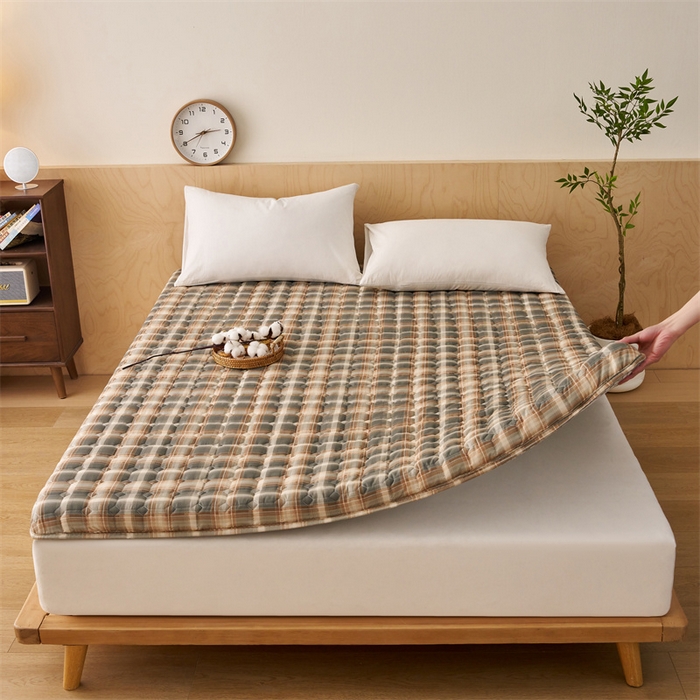 91家纺网 家纺一手货源 找家纺 艺博床垫 2025新款水洗棉棉花床垫成人款 古早格