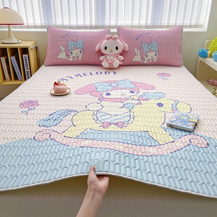 米帛家纺2025新款大版三丽鸥乳胶凉席-绑带款 木马美乐蒂