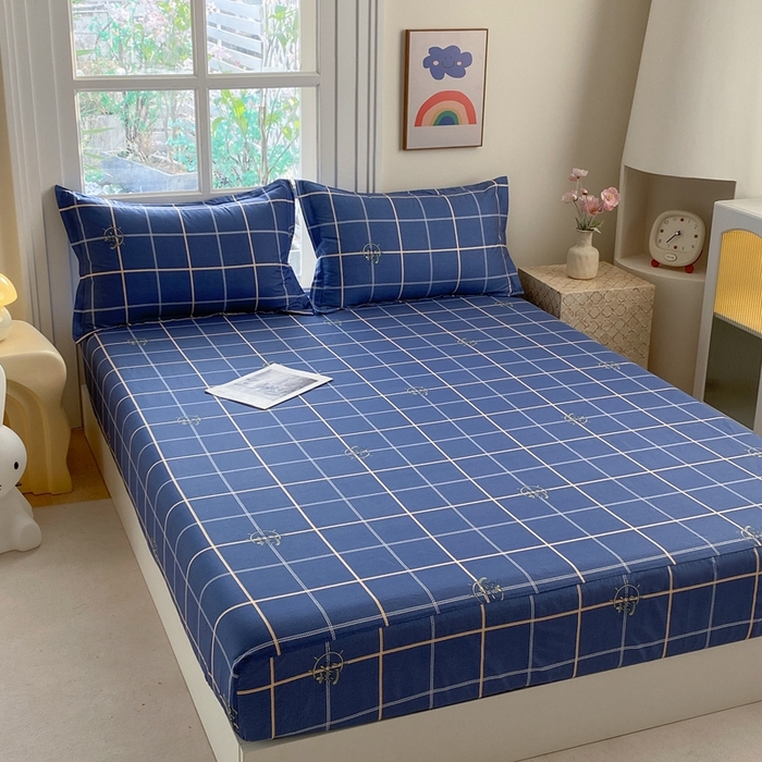 91家纺网 家纺一手货源 找家纺 凌云2025新款13372A类全棉床笠    似水流年