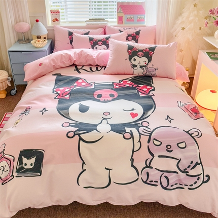 2025新款大版三丽鸥全棉数码印花四件套【含防伪标】 爱美宝贝