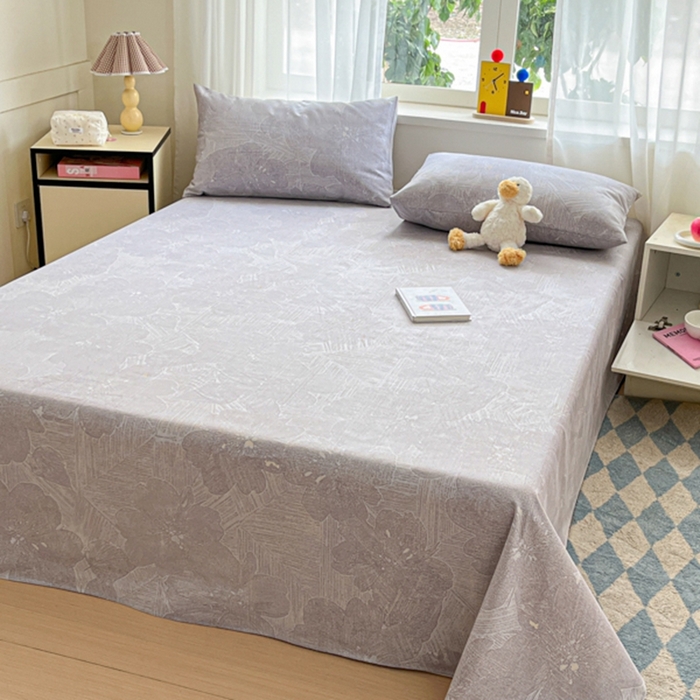 91家纺网 家纺一手货源 找家纺 莱通2025新款原棉老粗布床单 卿卿佳人