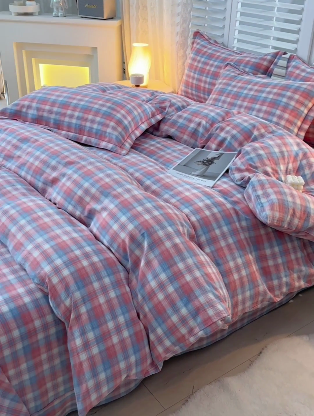 91家纺网 家纺一手货源 找家纺 润淳家居 2025新款A类全棉水洗棉四件套三件套 嘟嘟 柚红