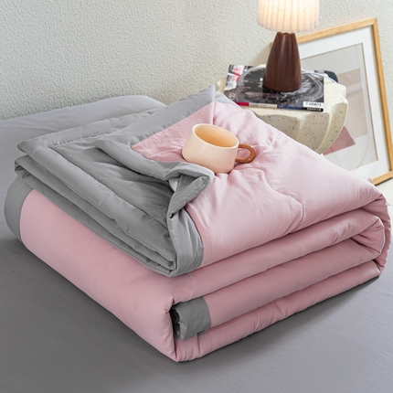 91家纺网 家纺一手货源 找家纺 （总）慕木家纺 2025新款A类水洗棉无印风纯色新疆棉花夏被空调被（抽空压缩可供跨境）