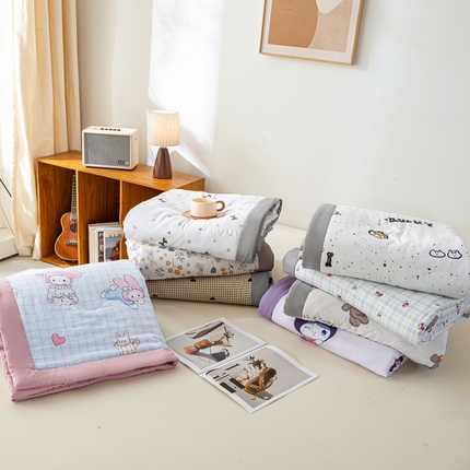 91家纺网 家纺一手货源 找家纺 （总）慕木家纺 2025新款A类水洗棉印花新疆棉花夏被空调被（抽空压缩可供跨境）