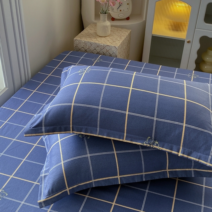 91家纺网 家纺一手货源 找家纺 凌云2025新款13372A类全棉床笠    似水流年