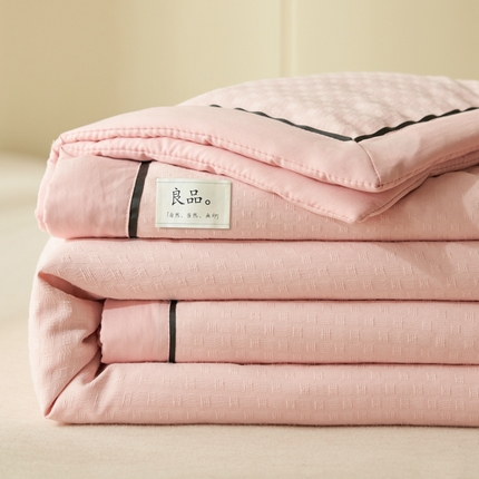 子由家居 2025新款雪花棉提花大豆被被子被芯 雪花棉-浅粉