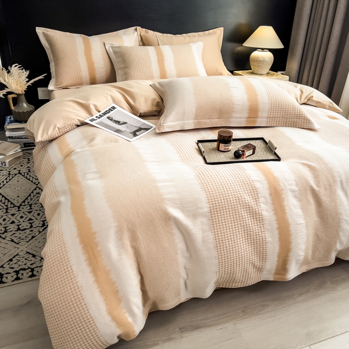 91家纺网 家纺一手货源 找家纺 倾慕家纺 2025新款60S提花全棉四件套 波格米