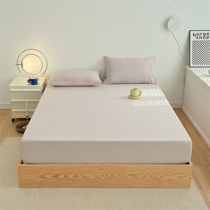 91家纺网 家纺一手货源 找家纺 （总）798家纺 2025新款全棉13070纯色双拼系列单床笠