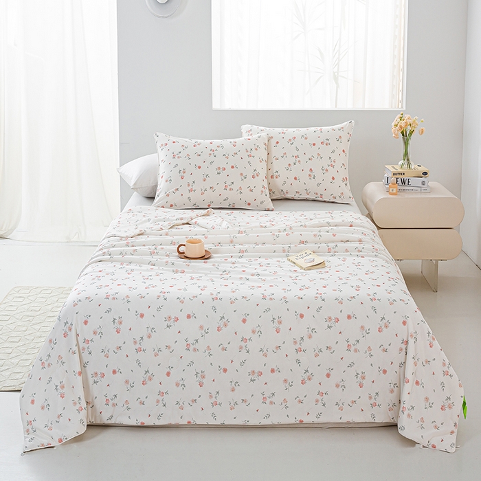 91家纺网 家纺一手货源 找家纺 欧雅搁家纺 2025新款3D数码印花有氨冷感冰激淋凉感丝夏被空调被大豆纤维被子夏凉被 花香漫语