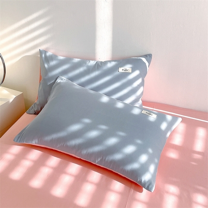 91家纺网 家纺一手货源 找家纺 （总）798家纺 2025新款全棉13070纯色双拼系列单枕套