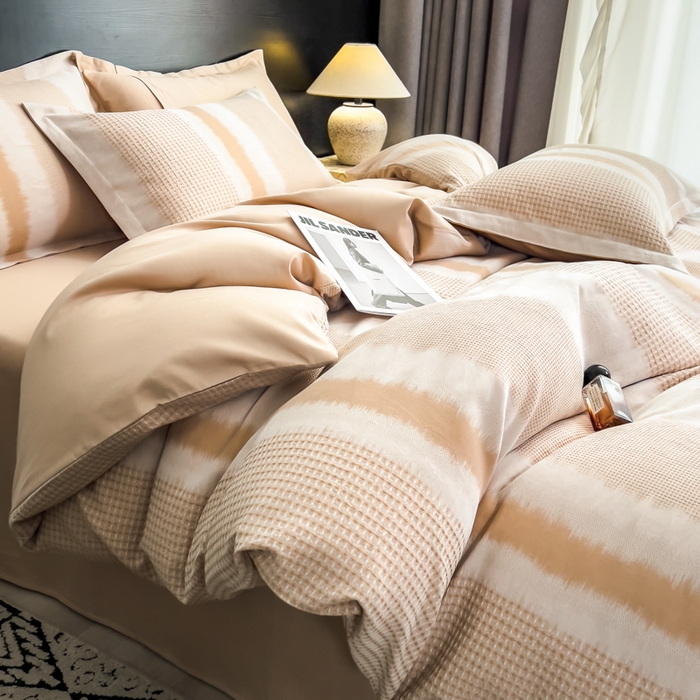 91家纺网 家纺一手货源 找家纺 倾慕家纺 2025新款60S提花全棉四件套 波格米