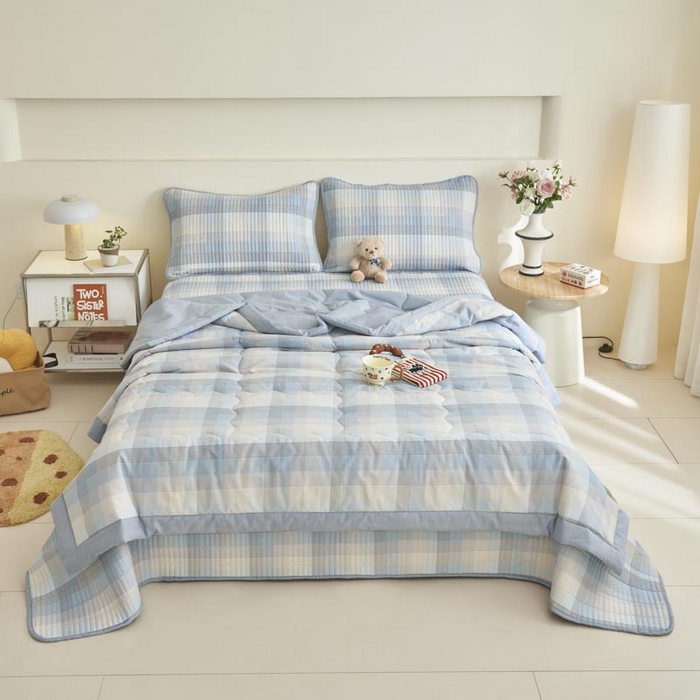 91家纺网 家纺一手货源 找家纺 子由家居 2025新款纯棉新疆棉花被被子被子 棉花被-经典格